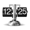 retro flip desk clock with mechanical auto-flip display and vintage design for home or office decor