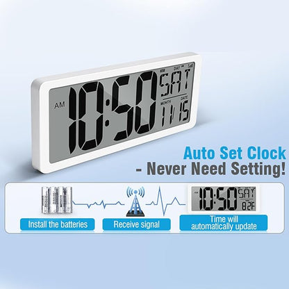 Large Digital clock with Temperature