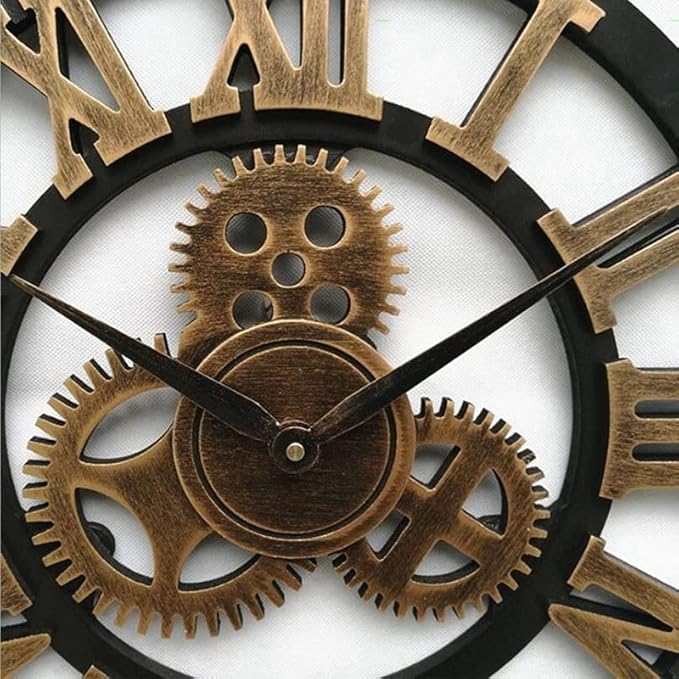 Rustic Gear Wall Clock