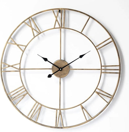 Large Silent Black or Gold Wall clock