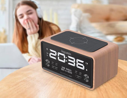 Alarm Clock Radio with Wireless Charging