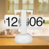 retro flip desk clock with mechanical auto-flip display and vintage design for home or office decor