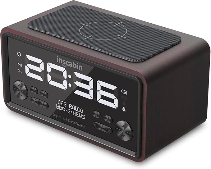 Alarm Clock Radio with Wireless Charging