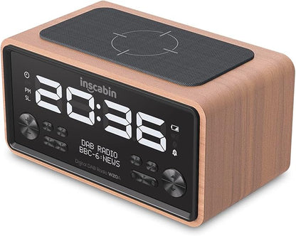 Alarm Clock Radio with Wireless Charging