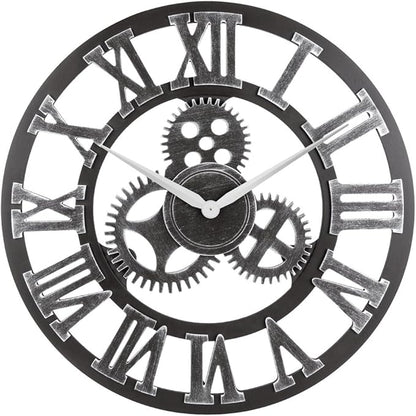 Rustic Gear Wall Clock