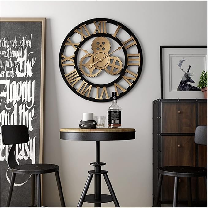 Rustic Gear Wall Clock