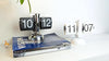 retro flip desk clock with mechanical auto-flip display and vintage design for home or office decor