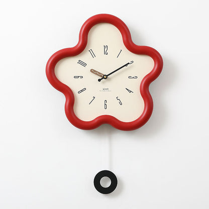 3D Floral Pendulum Clock