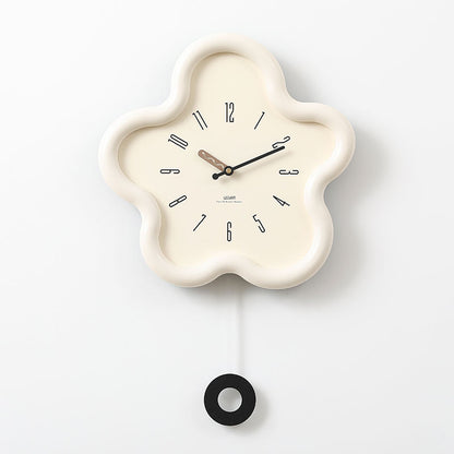 3D Floral Pendulum Clock