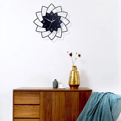 Flower shape wall clock