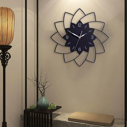 Flower shape wall clock