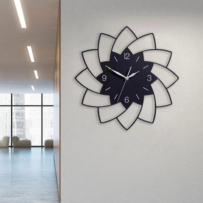 Flower shape wall clock