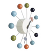 Nordic Nelson Ball wall clock with colorful mid-century modern design, silent quartz movement, minimalist layout, and artistic candy ball accents – stylish wall décor for living room, dining room, or office