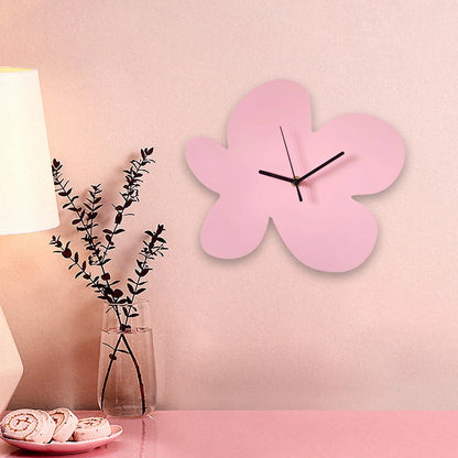 Flower wall clock