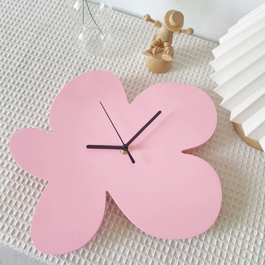 Flower wall clock