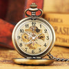 mechanical pocket watch with visible gears and transparent case for vintage style and horology enthusiasts