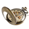 mechanical pocket watch with visible gears and transparent case for vintage style and horology enthusiasts