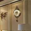 european-style vintage wall clock with silent quartz movement and metal frame for elegant home decor