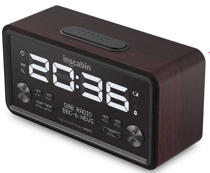 Alarm Clock Radio with Wireless Charging