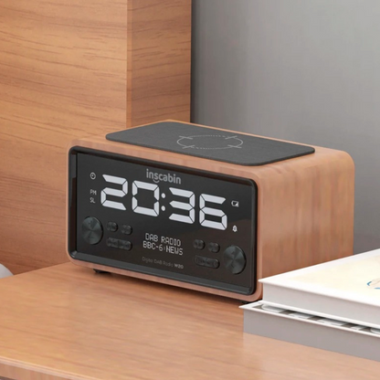 Alarm Clock Radio with Wireless Charging