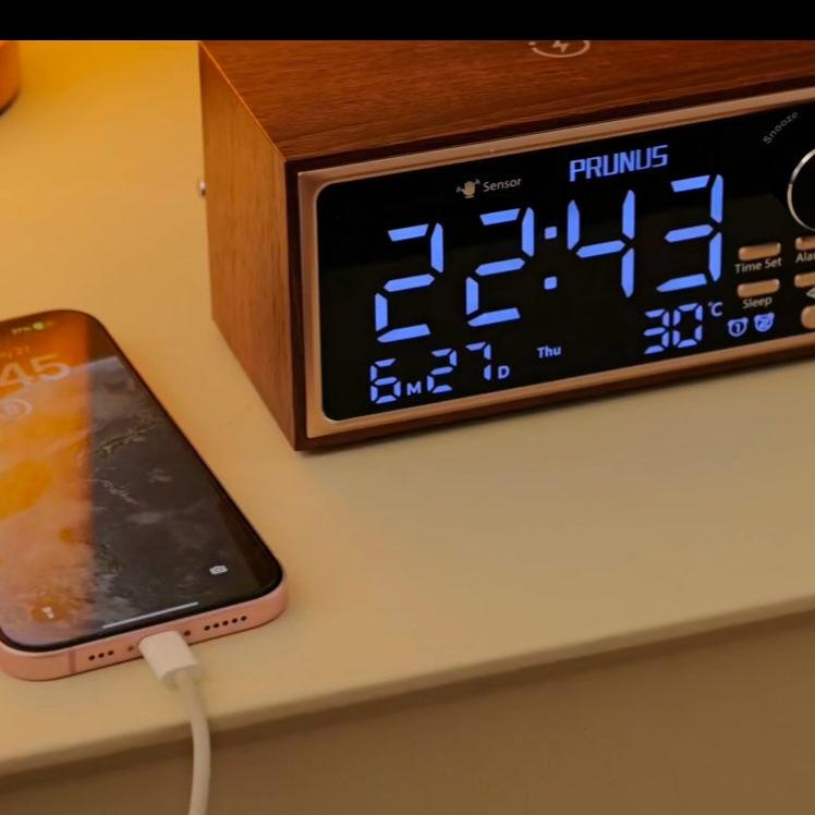 Wooden Radio Alarm Clock