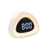 cat ears sunrise alarm clock with LED light simulation, FM radio, and dual alarms for kids or teen bedroom decor